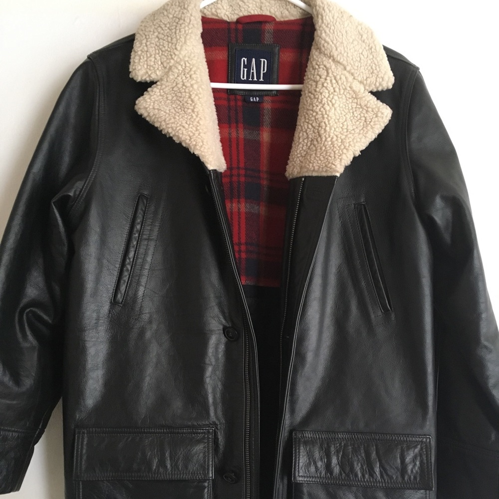 GAP cowhide leather coat 🧥